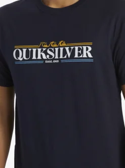 Fashion Quiksilver Gradient Lines T-Shirt Navy Blazer