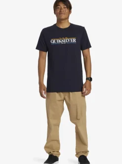 Fashion Quiksilver Gradient Lines T-Shirt Navy Blazer