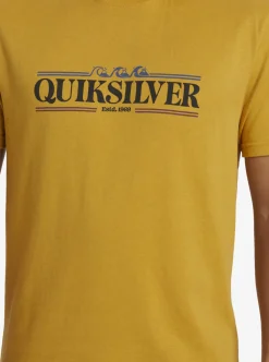 Hot Quiksilver Gradient Lines T-Shirt Mustard