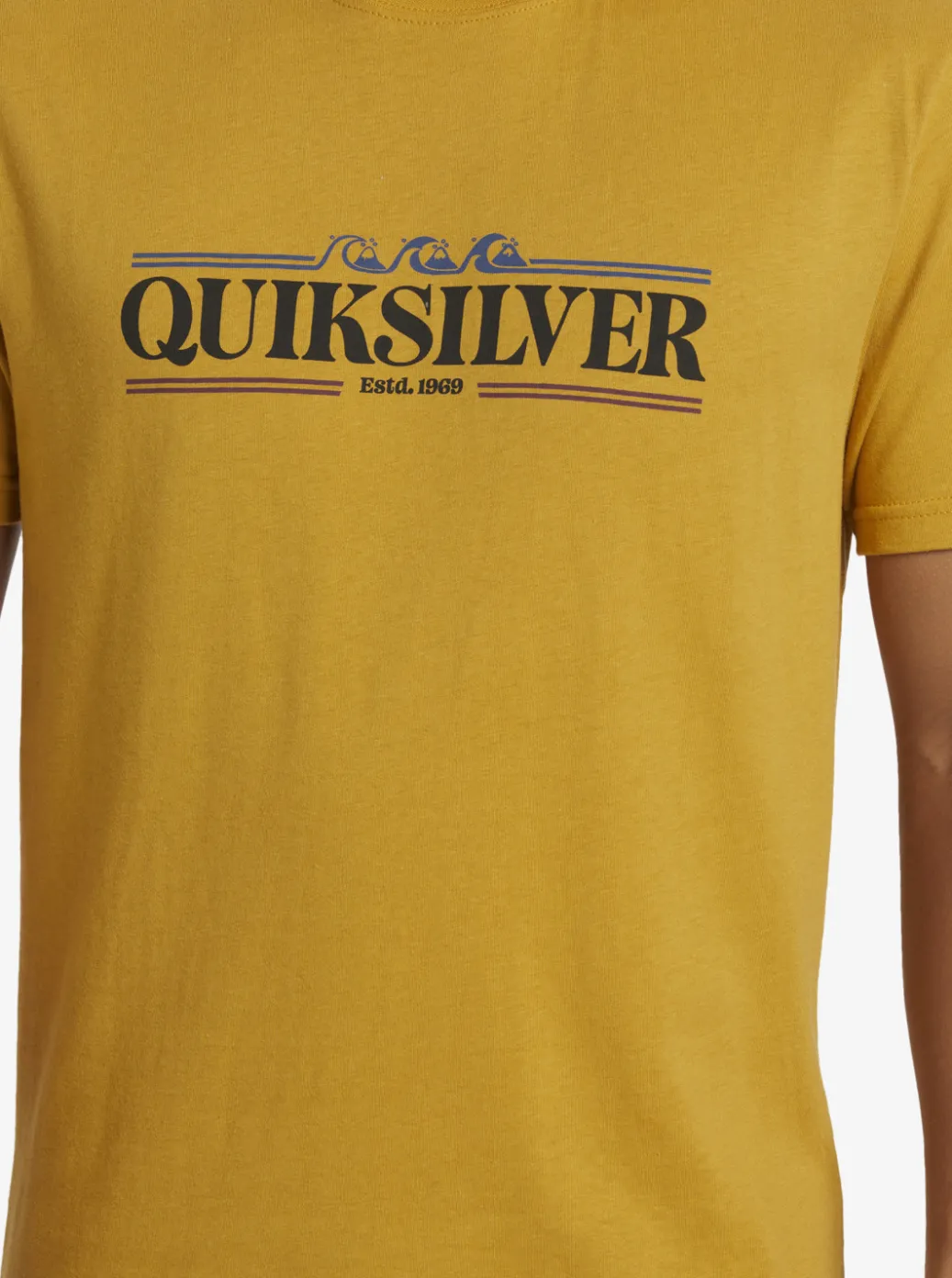 Hot Quiksilver Gradient Lines T-Shirt Mustard