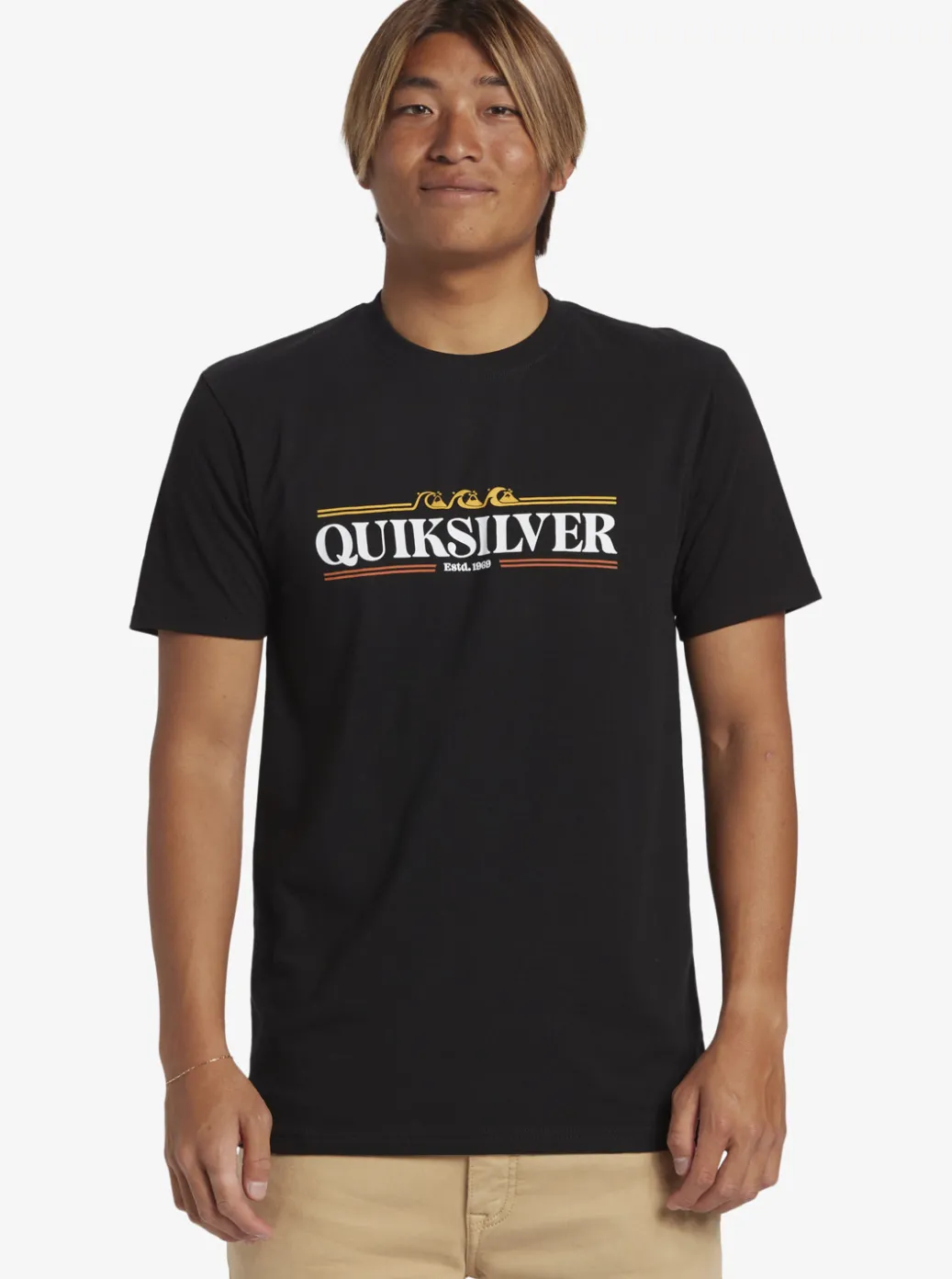 Outlet Quiksilver Gradient Lines T-Shirt Black