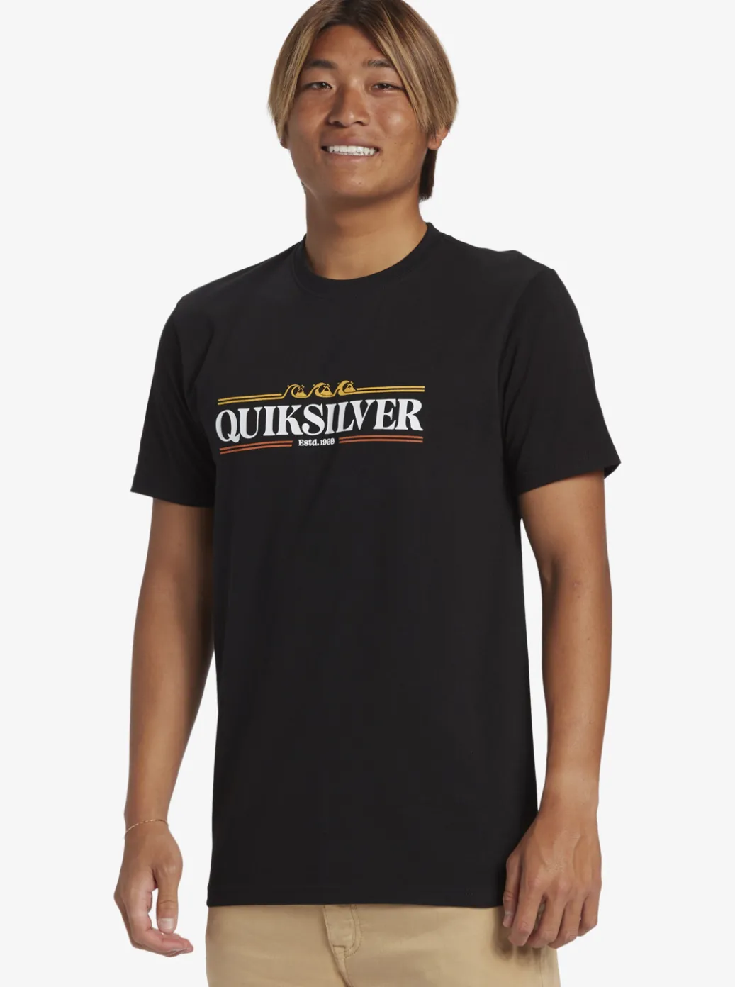 Outlet Quiksilver Gradient Lines T-Shirt Black