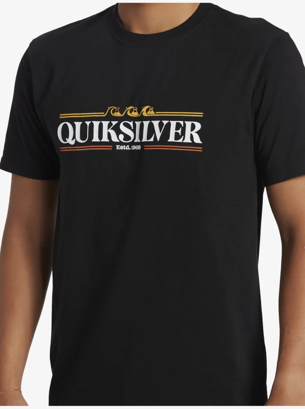 Outlet Quiksilver Gradient Lines T-Shirt Black