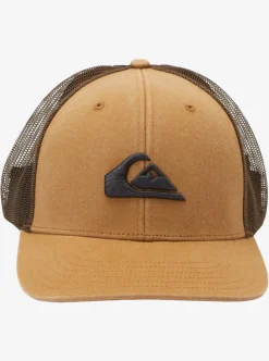 Sale Quiksilver Grounder Trucker Hat Bone Brown