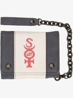 Hot Quiksilver Grunge Sponge Tri-Fold Chain Wallet Phantom