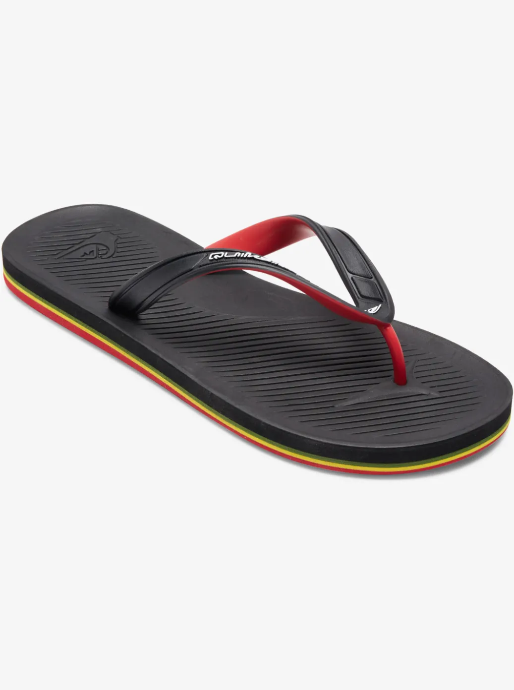 New Quiksilver Haleiwa Core Flip-Flops Black 3