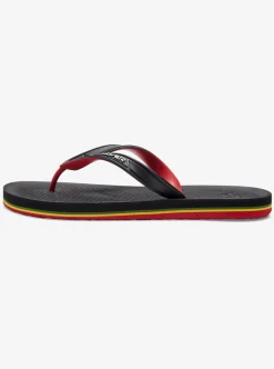 New Quiksilver Haleiwa Core Flip-Flops Black 3