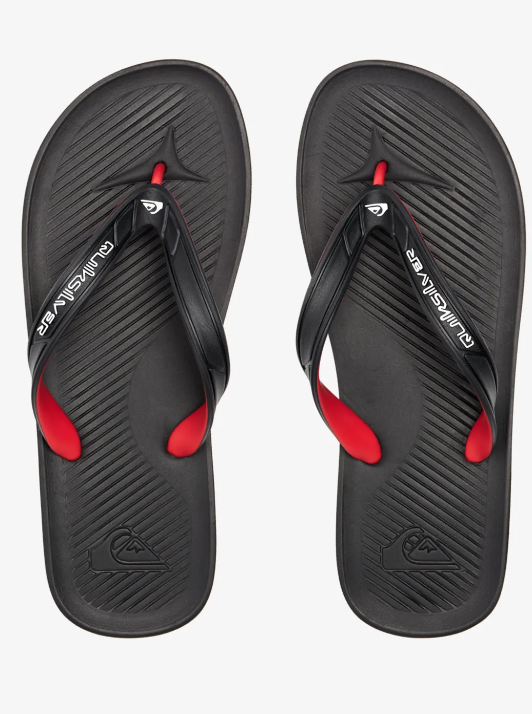 New Quiksilver Haleiwa Core Flip-Flops Black 3