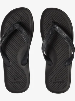 Sale Quiksilver Haleiwa Flip-Flops Solid Black