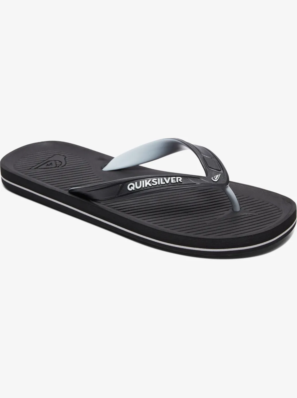 New Quiksilver Haleiwa Flip-Flops Black/Grey/Black