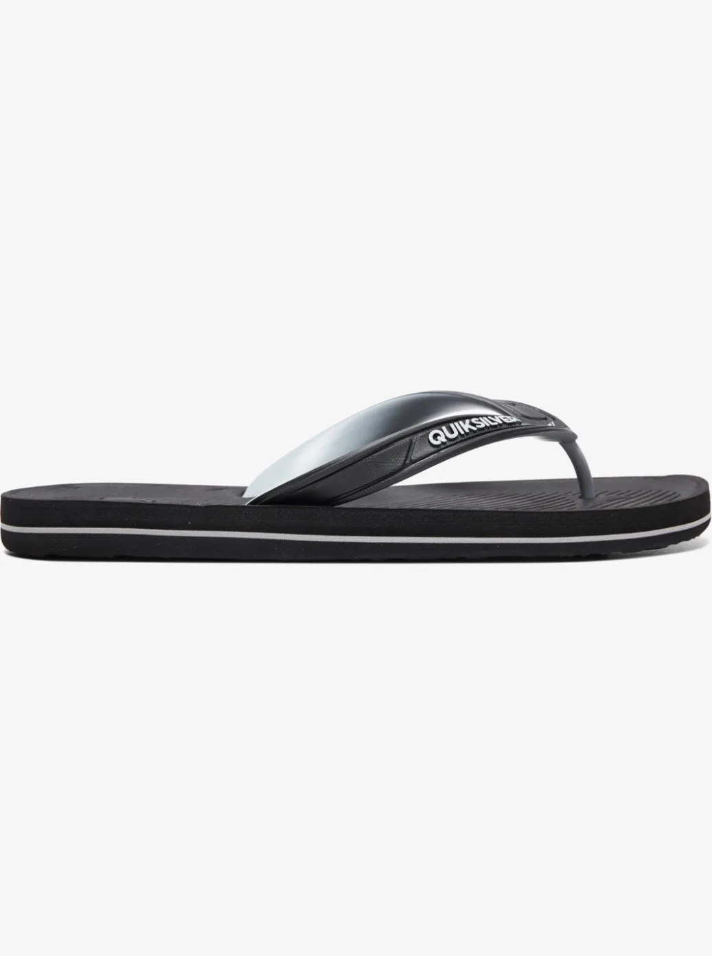 New Quiksilver Haleiwa Flip-Flops Black/Grey/Black