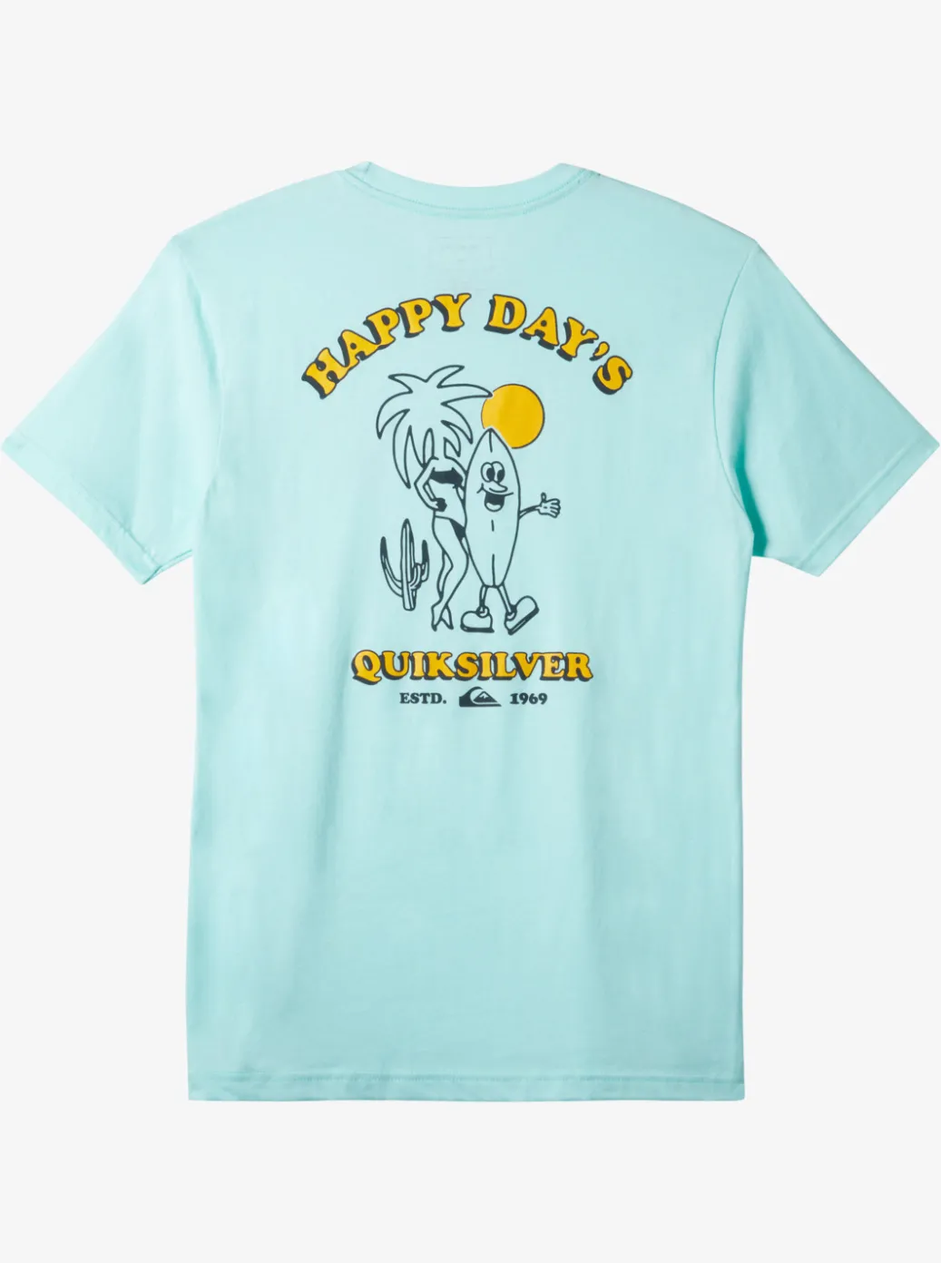 Flash Sale Quiksilver Happy Days Mod T-Shirt Beach Glass Heather