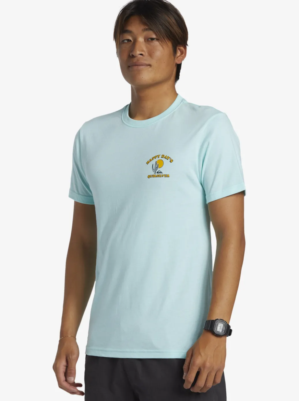 Flash Sale Quiksilver Happy Days Mod T-Shirt Beach Glass Heather