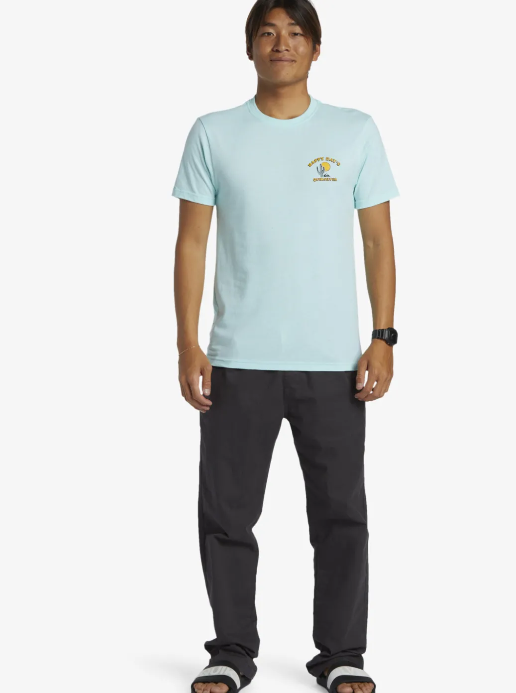 Flash Sale Quiksilver Happy Days Mod T-Shirt Beach Glass Heather