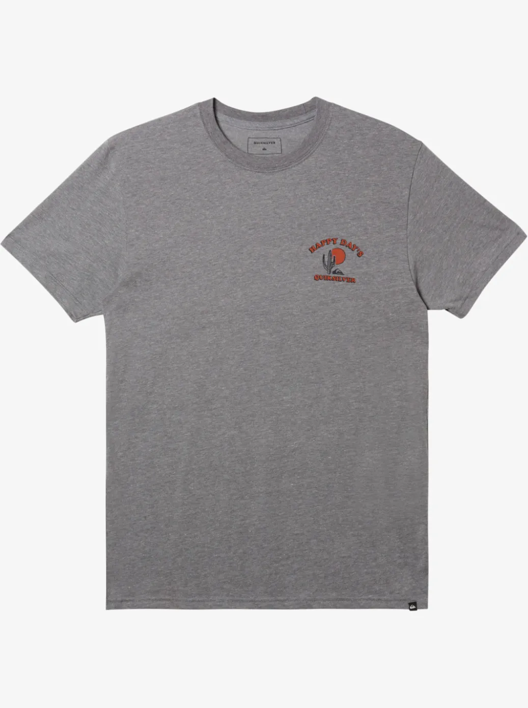 Best Sale Quiksilver Happy Days Mod T-Shirt Medium Grey Heather