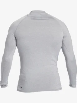 Shop Quiksilver Hawaii Double Down Upf 50 Long Sleeve Surf Tee Sleet Heather