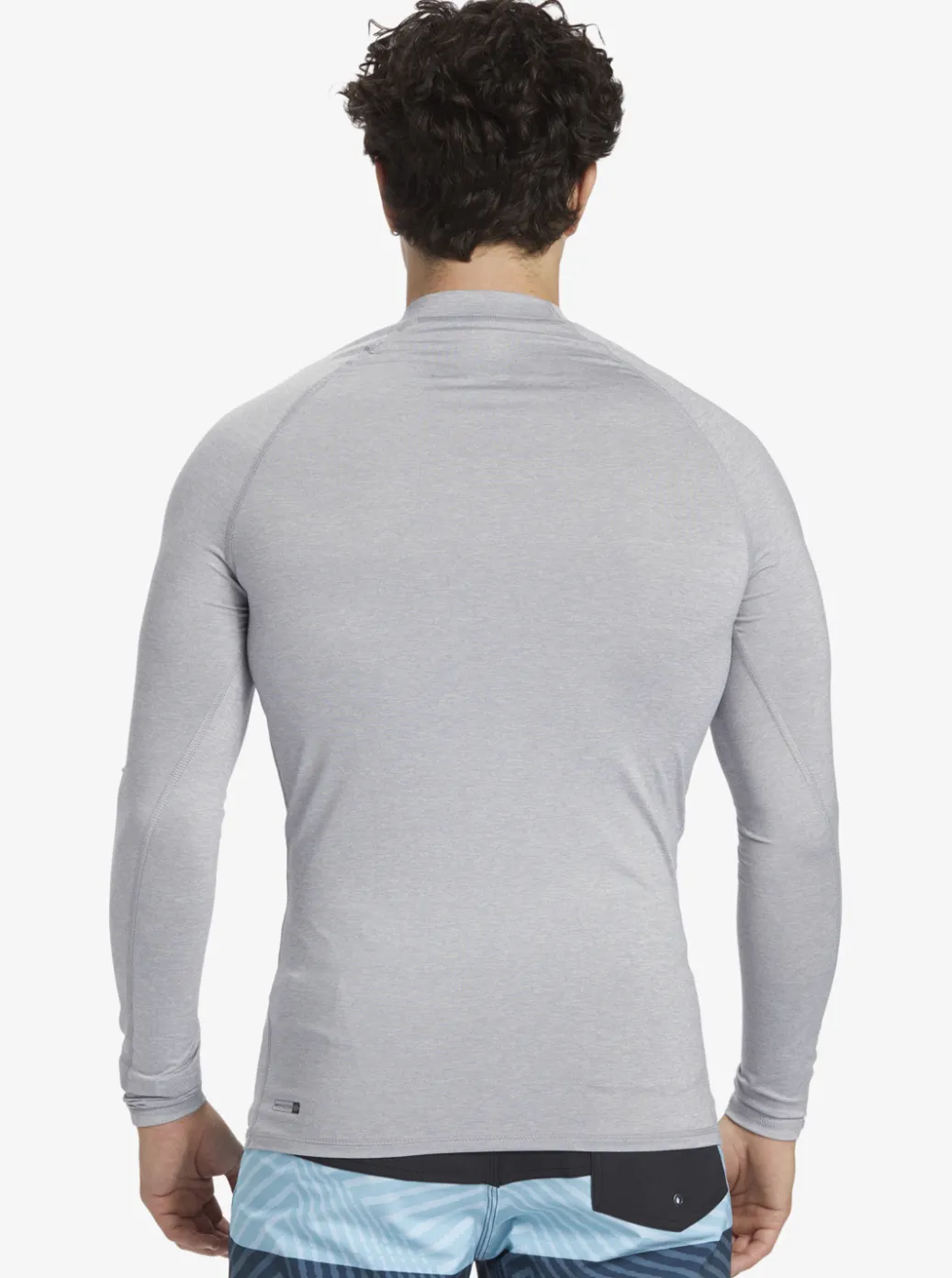 Shop Quiksilver Hawaii Double Down Upf 50 Long Sleeve Surf Tee Sleet Heather