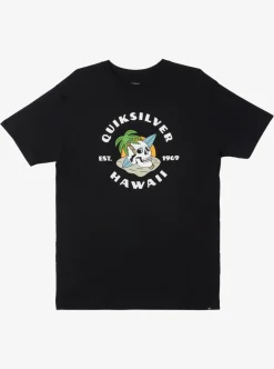 Store Quiksilver Hawaii Palm And Skull T-Shirt Black