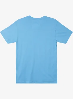 Hot Quiksilver Hawaii Palm And Skull T-Shirt Azure Blue
