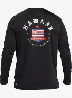Cheap Quiksilver Hawaii Royalty Upf 50 Long Sleeve Surf Tee Black