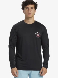 Cheap Quiksilver Hawaii Royalty Upf 50 Long Sleeve Surf Tee Black