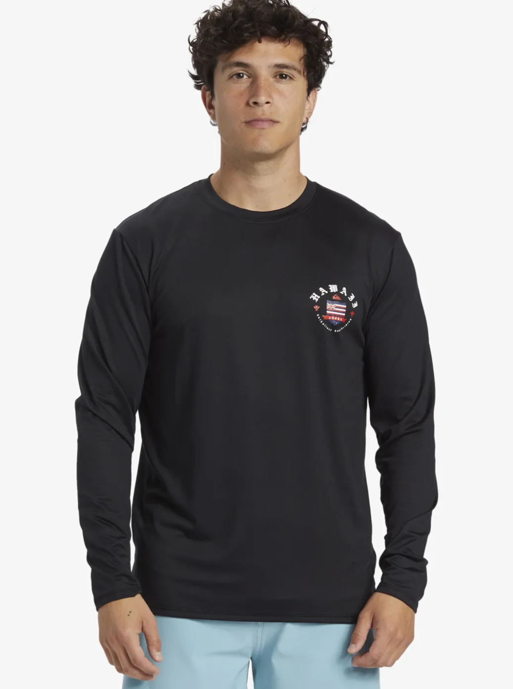 Cheap Quiksilver Hawaii Royalty Upf 50 Long Sleeve Surf Tee Black