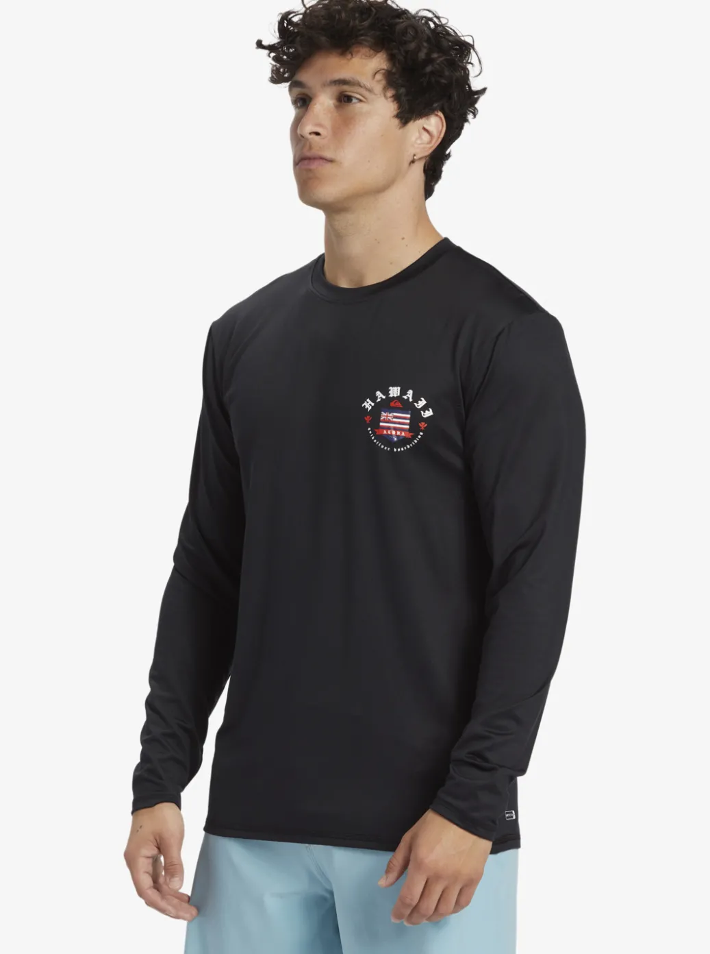 Cheap Quiksilver Hawaii Royalty Upf 50 Long Sleeve Surf Tee Black