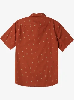 Best Quiksilver Heat Wave Short Sleeve Woven Shirt Baked Clay Heat Waves