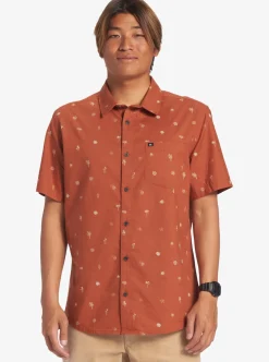 Best Quiksilver Heat Wave Short Sleeve Woven Shirt Baked Clay Heat Waves