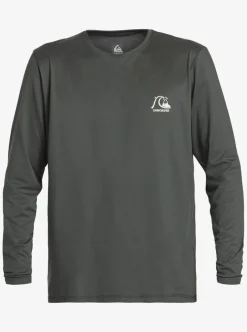 Hot Quiksilver Heritage Heather Long Sleeve Upf 50 Surf Tee Iron Gate