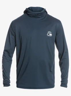 Sale Quiksilver Heritage Upf 50 Long Sleeve Surf Tee Midnight Navy Heather