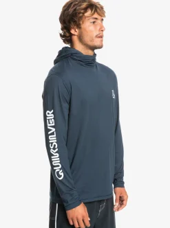 Sale Quiksilver Heritage Upf 50 Long Sleeve Surf Tee Midnight Navy Heather