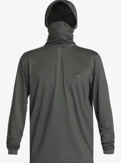 New Quiksilver Heritage Upf 50 Long Sleeve Surf Tee Iron Gate