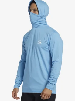 Fashion Quiksilver Heritage Upf 50 Long Sleeve Surf Tee Azure Blue
