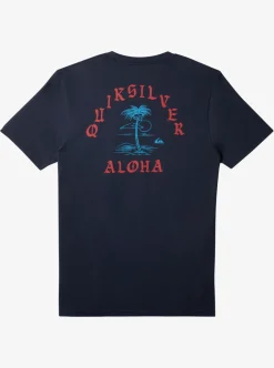 Discount Quiksilver Hi Dead Coconuts T-Shirt Navy Blazer