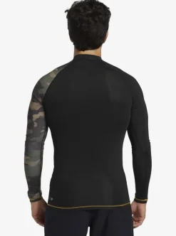 New Quiksilver Hi Island Rush Long Sleeve Upf 50 Rashguard Black