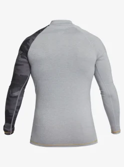 Discount Quiksilver Hi Island Rush Long Sleeve Upf 50 Rashguard Sleet Heather