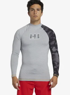Discount Quiksilver Hi Island Rush Long Sleeve Upf 50 Rashguard Sleet Heather