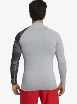 Discount Quiksilver Hi Island Rush Long Sleeve Upf 50 Rashguard Sleet Heather