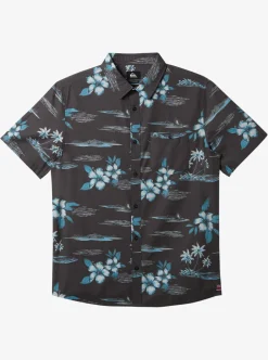 Discount Quiksilver Hi Paradise Airways Short Sleeve Shirt Tarmac