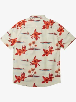 Discount Quiksilver Hi Paradise Airways Short Sleeve Shirt Antique White