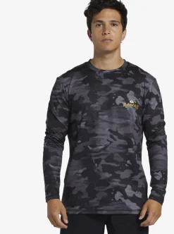 Flash Sale Quiksilver Hi Royalty Surf Long Sleeve Upf 50 Surf T-Shirt Hi Camo Black