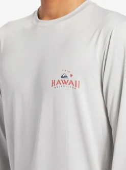 New Quiksilver Hi Royalty Surf Long Sleeve Upf 50 Surf T-Shirt Grey Violet