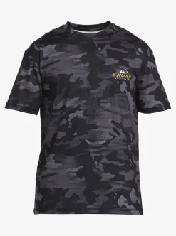 Clearance Quiksilver Hi Royalty Surf Short Sleeve Upf 50 Surf T-Shirt Hi Camo Black