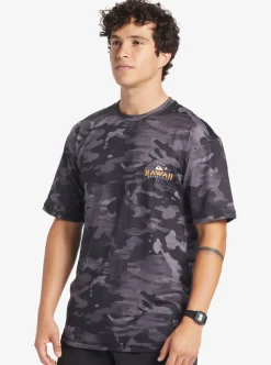 Clearance Quiksilver Hi Royalty Surf Short Sleeve Upf 50 Surf T-Shirt Hi Camo Black