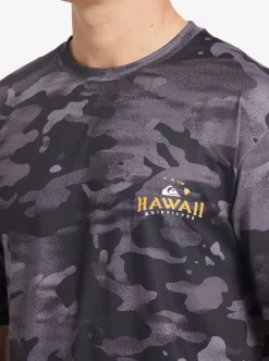Clearance Quiksilver Hi Royalty Surf Short Sleeve Upf 50 Surf T-Shirt Hi Camo Black