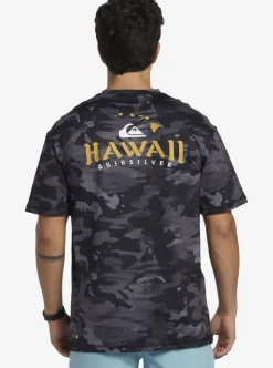 Clearance Quiksilver Hi Royalty Surf Short Sleeve Upf 50 Surf T-Shirt Hi Camo Black