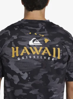 Clearance Quiksilver Hi Royalty Surf Short Sleeve Upf 50 Surf T-Shirt Hi Camo Black