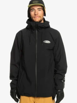 Cheap Quiksilver High In The Hood Technical Snow Jacket True Black