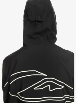 Cheap Quiksilver High In The Hood Technical Snow Jacket True Black